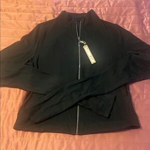 Skims Womens black zip up jacket NWT Size XL